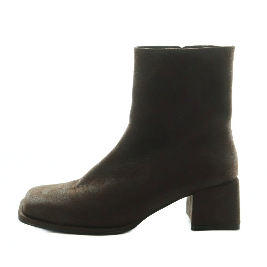 【中古】トゥデイフル TODAYFUL Square Short Boots スクエアショートブーツ スクエアトゥ チャンキーヒール 36 22.5cm ダークブラウン /MI ■OS レディース 【ベクトル 古着】 251120