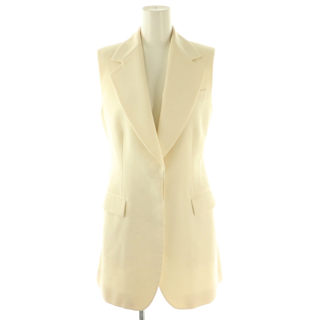 【中古】ステラマッカートニー STELLA McCARTNEY ウールロングジレベスト 前くい違い 絨毛 38 象牙色 /NR ■os レディース 【ベクター 古着】 251211 ベスト・ジレ-レディースファッション