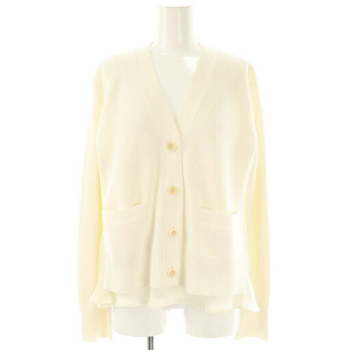 【中古】サカイ sacai 23SS Knit×SatinCardigan カーディガン 2 アイボリー 23-06500 /DO ■OS レディース 【ベクトル 古着】 251201