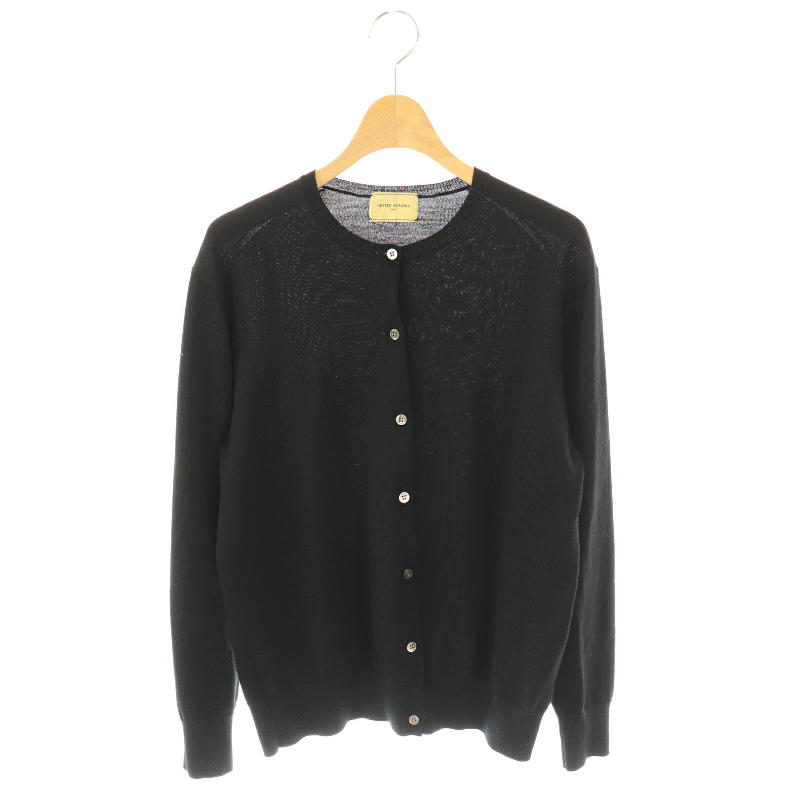 【中古】ユナイテッドアローズ UNITED ARROWS UGCB W ニットカーディガン ウール ブラック 黒 /CX ■OS レディース 【ベクトル 古着】 251128