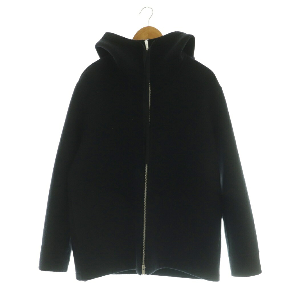 【中古】ジルサンダー JIL SANDER W BLOUSON 08 DB フーデッド ウール ジャケット ブルゾン ジップアップ 44 S 黒 ブラック /NR ■OS ■AD メンズ 【ベクトル 古着】 251208|ブランド古着ベクトルプレミアム店