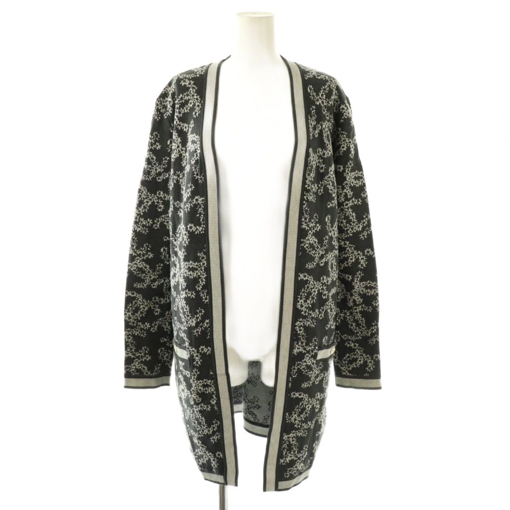 【中古】シャネル CHANEL P60729K46389 総柄 ロングジレー 編み物 長袖 綿織物 36 暗然たる薄墨色 薄墨色 /NR ■os レディース 【ベクター 古着】 251209