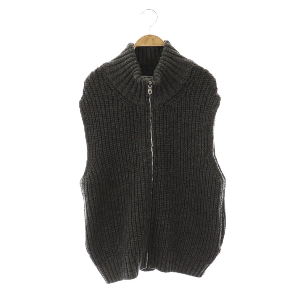 【中古】キャサリンハムネット KATHARINE HAMNETT ×Ron Herman 24AW ニットベスト ウール ジップアップ XS グレー /CX ■OS レディース 【ベクトル 古着】 251210