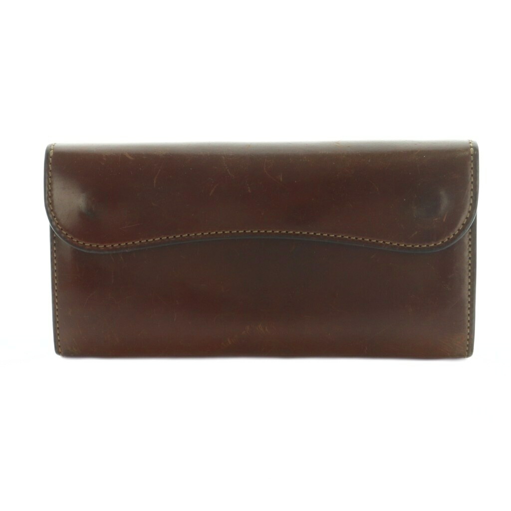 【中古】ワイルドスワンズ WILDSWANS 甲殻コードバン WAVE 長札入れ 御釣り入れ 下げ翼 なめし革 赤銅色 茶 /MI ■os ■AD ユニ一発やる メンズ レディース 【ベクター 古着】 251204 バッグ・小物・ブランド雑貨-メンズ財布