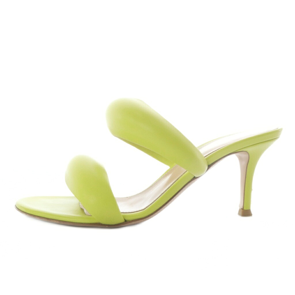 【中古】ジャンヴィトロッシ Gianvito Rossi Bijoux Slide 70 なめし革サンダル ピン踵 35 黄色 /YO16 レディース 【ベクター 古着】 251208