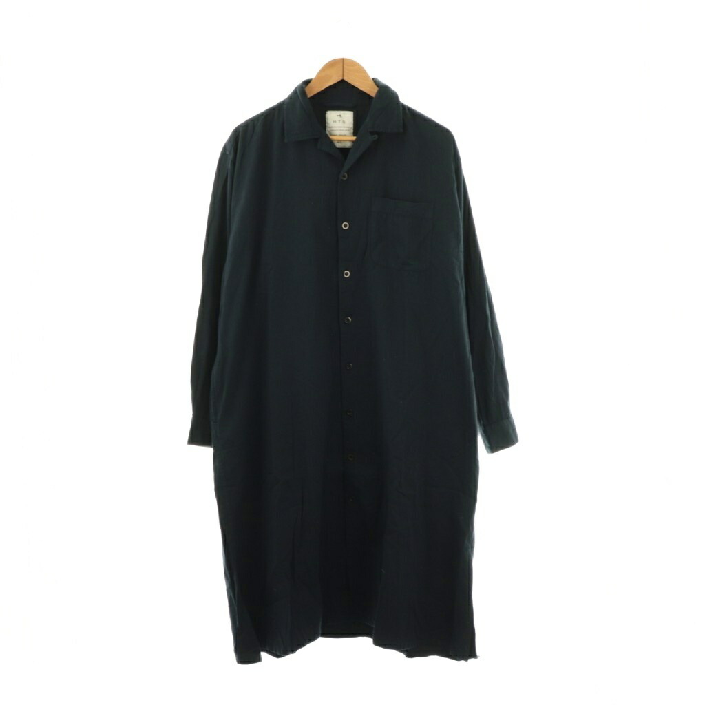 【中古】ハロータウンストアーズ HARROW TOWN STORES コットンツイルロングシャツワンピ 46 ネイビー /DO ■OS レディース 【ベクトル 古着】 251212