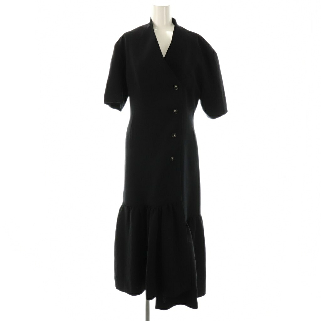 【中古】アキラナカ AKIRA NAKA ×STUNNINGLURE Waltz 24SS Wide Shoulder Dress ワンピース ロング 1 ブラック /ES ■OS レディース 【ベクトル 古着】 251215