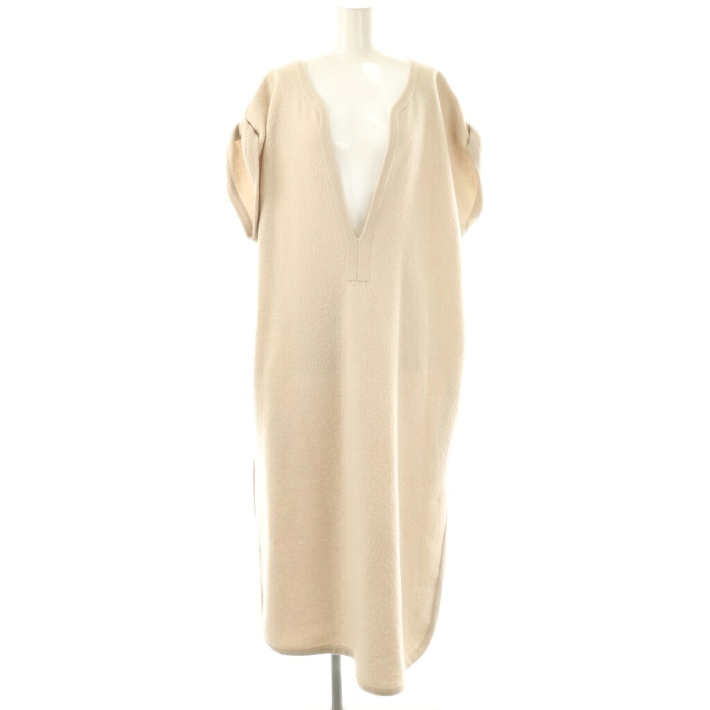 【中古】クリスタセヤ CristaSeya FELTED WOOL CAFTAN メリノウールニットポンチョ U ライトベージュ /DO ■OS レディース 【ベクトル 古着】 251219|ブランド古着ベクトルプレミアム店