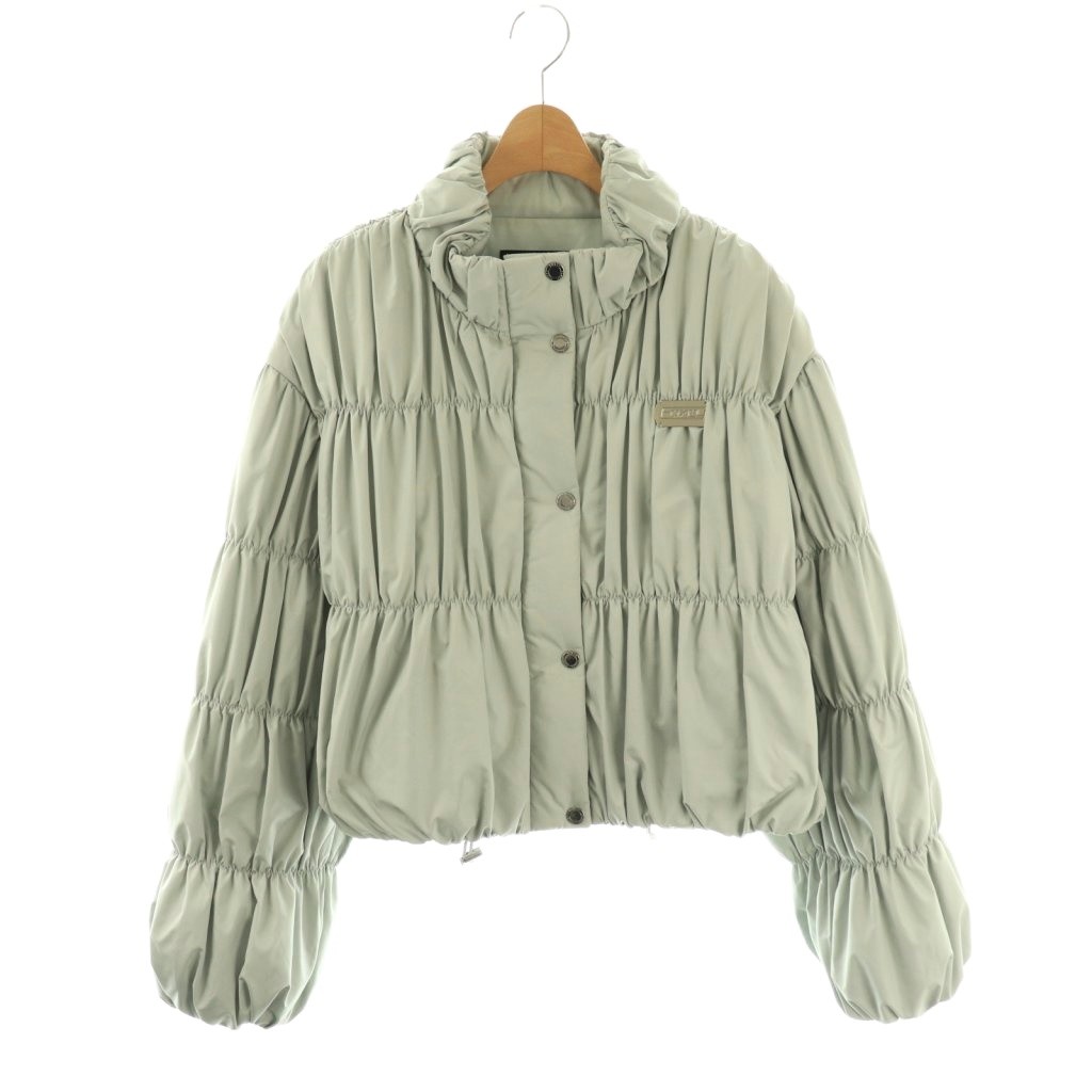 【中古】フォクシー FOXEY 23年 Neige Short Coat コート 中綿 アウター 42 ライトグレー 43870 /CX ■OS レディース 【ベクトル 古着】 251215|ブランド古着ベクトルプレミアム店