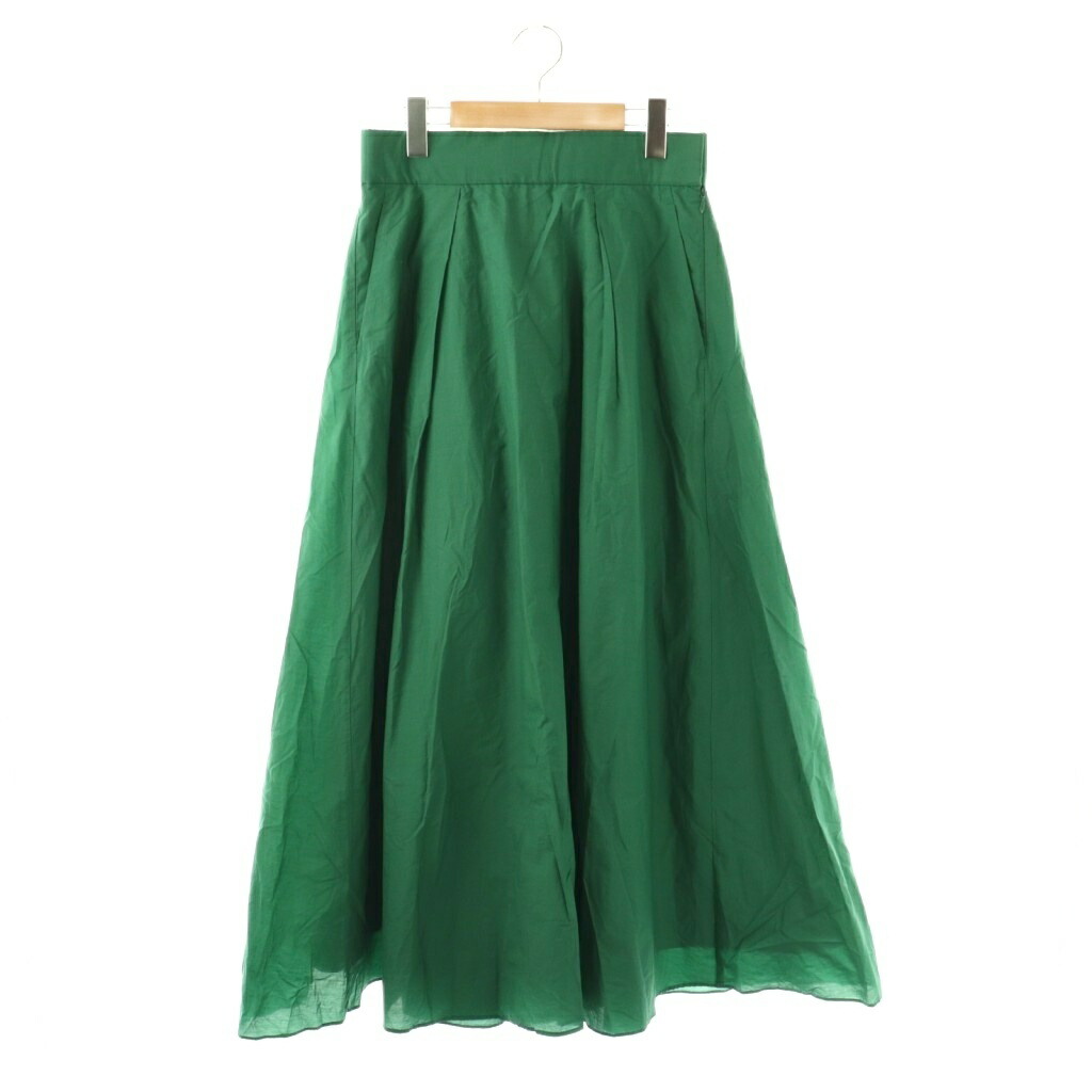 【中古】ハーヴェルスタジオ HAVEL studio N/C BACK FLARE SKIRT スカート ロング フレア 38 緑 /NR ■OS レディース 【ベクトル 古着】 251224
