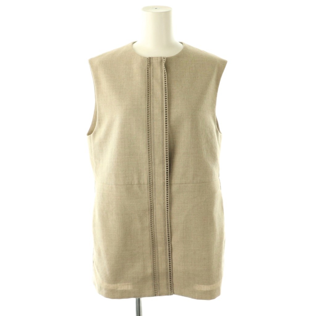 【中古】ユナイテッドアローズ UNITED ARROWS Spiree Asami ベスト 前開き 36 ベージュ /HK ■OS レディース 【ベクトル 古着】 251222