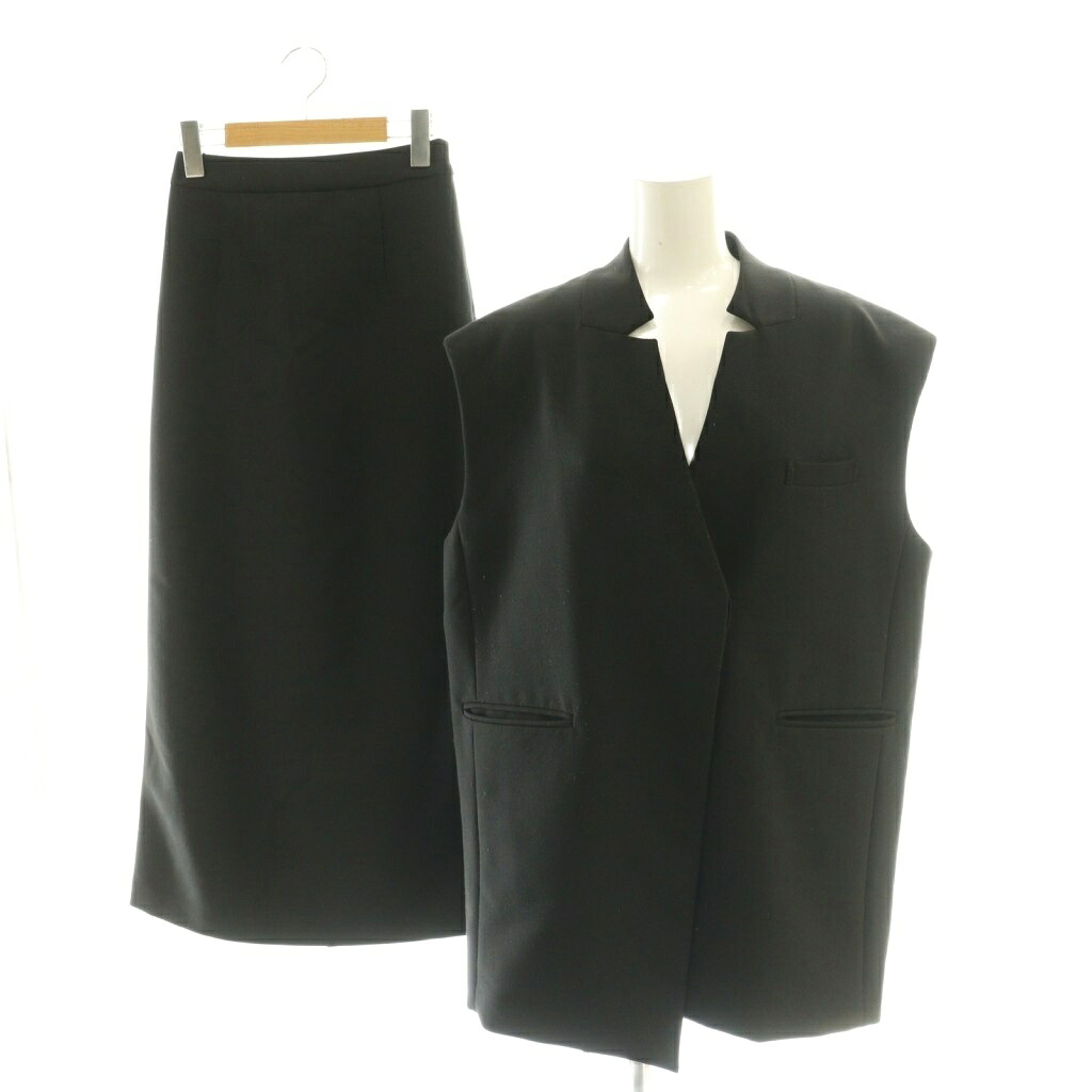 【中古】アメリヴィンテージ Ameri VINTAGE &times; otona MUSE VEST SET UP セットアップ ベスト タイトスカート S ブラック /DF ■OS レディース 【ベクトル 古着】 251226｜ブランド古着ベクトルプレミアム店