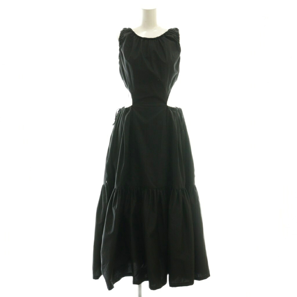 【中古】未使用品 キシダミキ KISHIDAMIKI cut out gather dress ワンピース ロング F ブラック /DF ■OS レディース 【ベクトル 古着】 251224