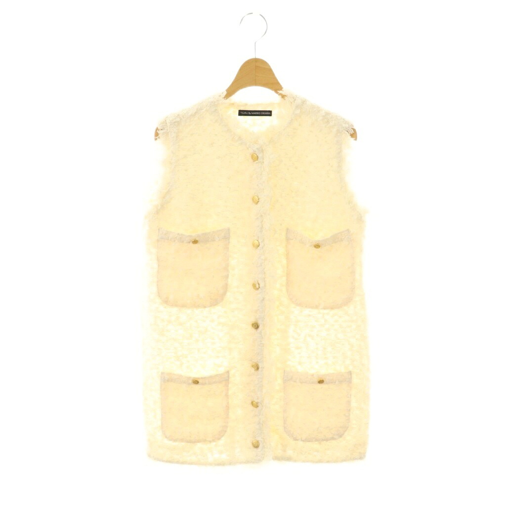 【中古】ツル バイ マリコオイカワ TSURU by Mariko Oikawa 25SS Rania ジレ ツィード F 白いこと /HK ■os ■SH レディース 【ベクター 古着】 251222 レディースファッション-ベスト・ジレ