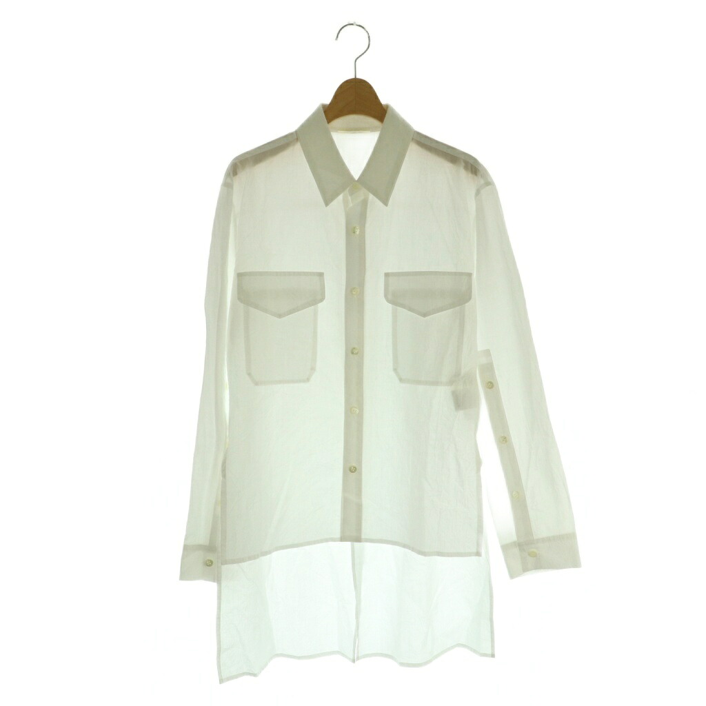 【中古】リミフゥ LIMI feu 24AW しわ加工 スリットシャツ チュニック丈 白 LO-B04-011 /MI ■OS レディース 【ベクトル 古着】 251229