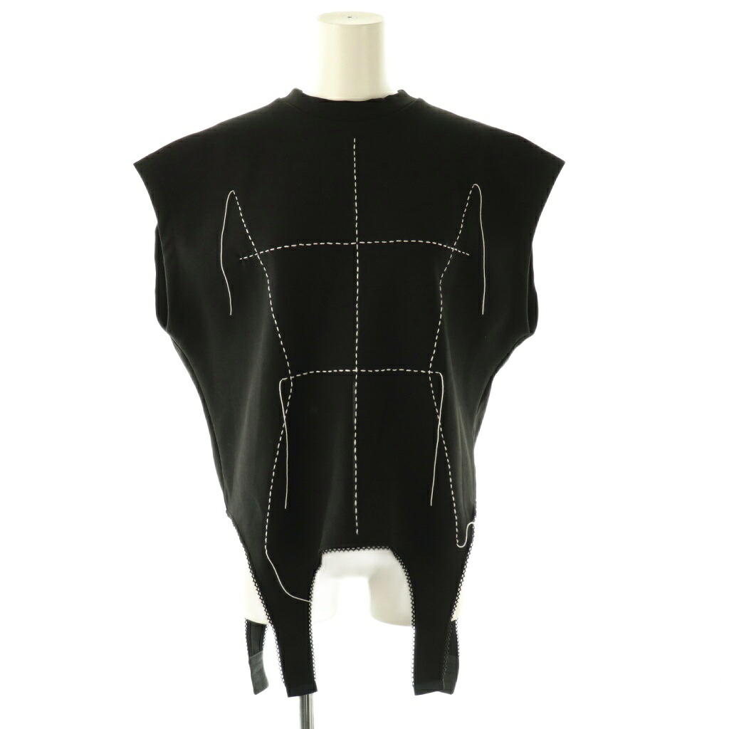 【中古】フランゴン FRANGANT Torso tops BLK トップス カットソー F ブラック ホワイト /DO ■OS レディース 【ベクトル 古着】 260105｜ブランド古着ベクトルプレミアム店