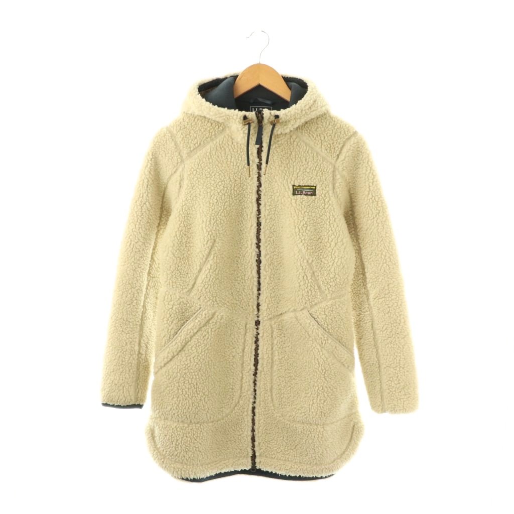 【中古】エルエルビーン L.L.BEAN 山岳 パイル フリース 厚地の外套 亜米利加相応う ジップアップ レギュラ XS ベージュ /HK ■os レディース 【ベクター 古着】 260108