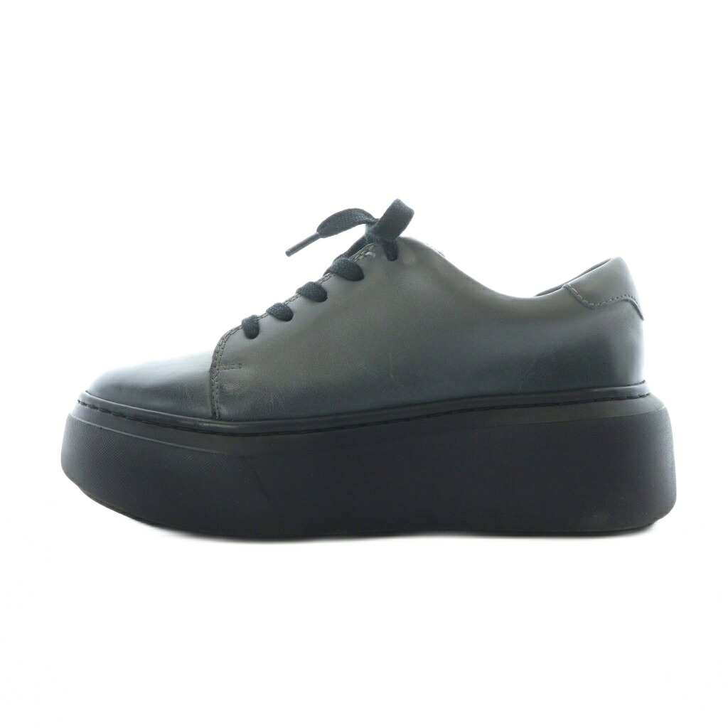 【中古】エリコヤマグチ ERIKO YAMAGUCHI THE WALKER No.001 PLATFORM レザー スニーカー S 22.5cm 23cm ダークナイト /RI ■OS レディース 【ベクトル 古着】 251230