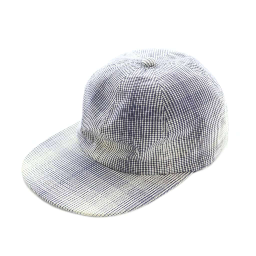 【中古】ファセッタズム FACETASM × キジマタカユキ KIJIMATAKAYUKI キャップ 帽子 チェック柄 紺 白 RB-CAP-U01 /MI ■OS ■SH ユニセックス メンズ レディース 【ベクトル 古着】 260106