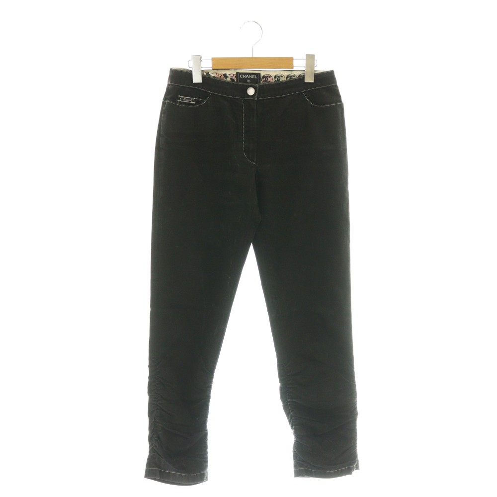 【中古】シャネル CHANEL ジーンズズボン下 デニム か細い 38 黒いこと P27780V17745 /DF ■os レディース 【ベクター 古着】 260120