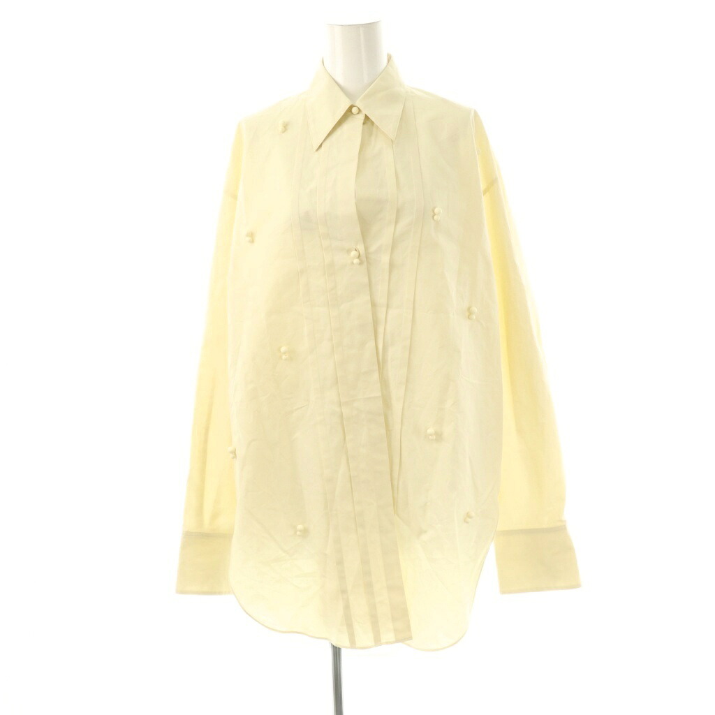 【中古】デプレ DES PRES トゥモローランド 25SS スビンコットンツイルチュニックシャツ F ライトイエロー /DO ■OS レディース 【ベクトル 古着】 260106