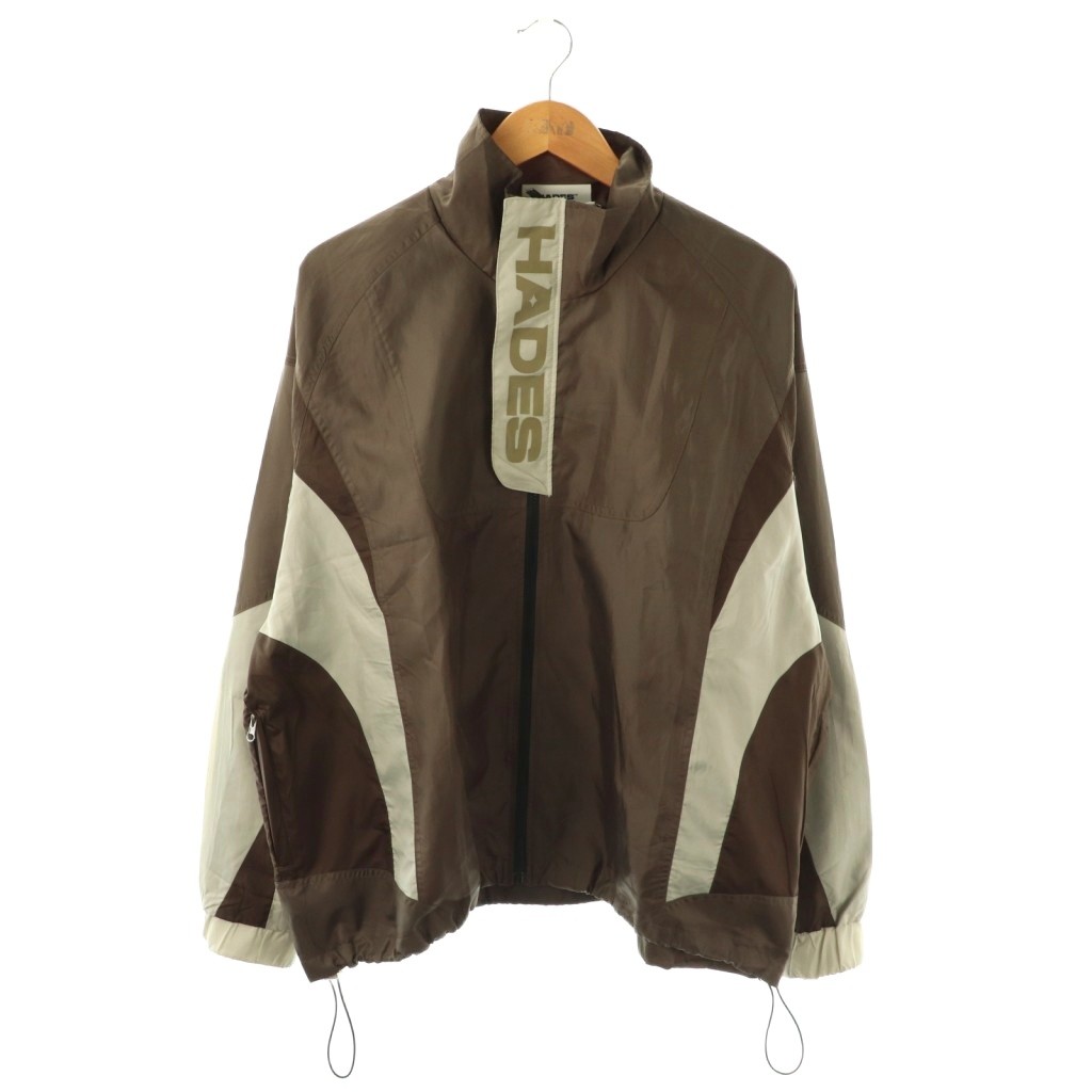 【中古】ハデス HADES HALMORT JACKET ジャケット ジャンパー ブルゾン L ダークブラウン アイボリー /ES ■OS ■AD メンズ 【ベクトル 古着】 260108