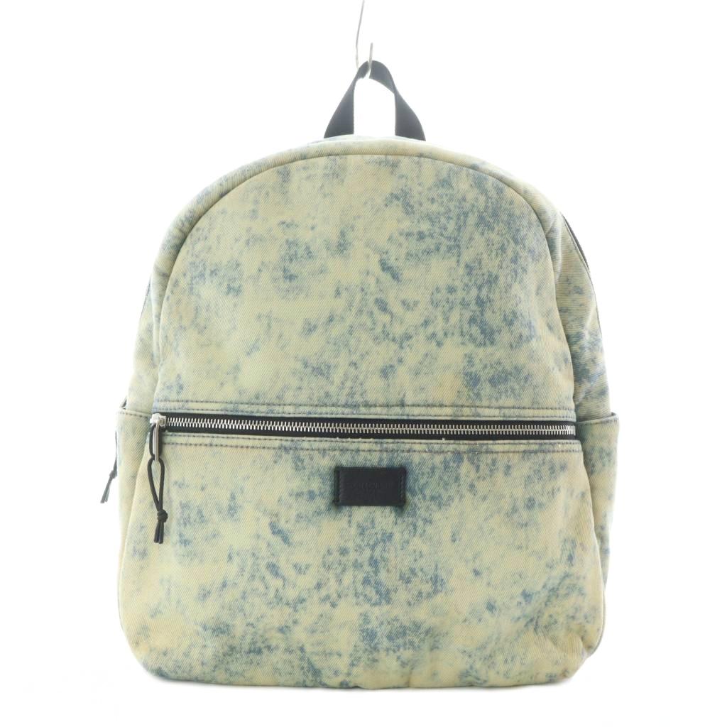 【中古】サンローラン パリ SAINT LAURENT PARIS デニムバックパック バックパック 青 ベージュ ケミカルウォッシュ柄 フロントジップポケット ロゴパッチ 609109 /RI ■OS ■OH レディース 【ベクトル 古着】 260121