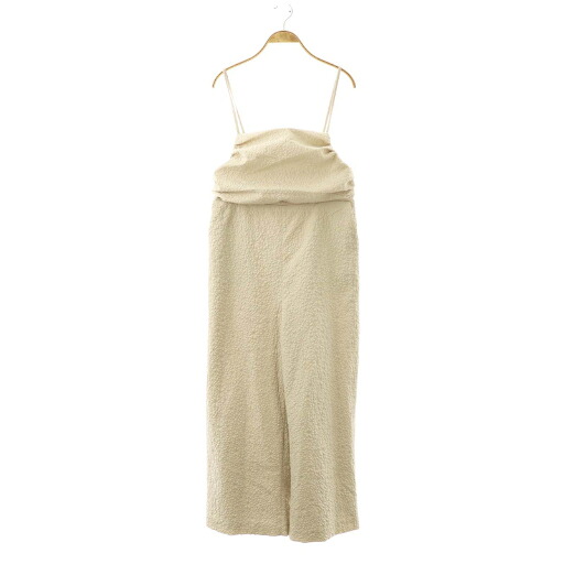 【中古】ルルウィルビー Loulou Willoughby 24SS エンボスサロペット オールインワン 2 ライトベージュ /DO ■OS レディース 【ベクトル 古着】 260113