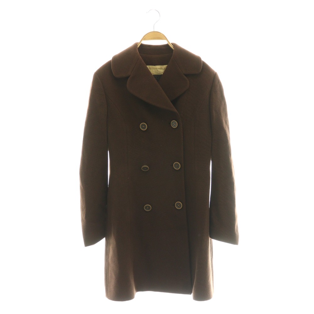 【中古】ディー\u0026重力加速度 弗ガバ ドルチェ\u0026ガッバーナ D\u0026G ウールダブルボタンミディコート アウター チェスター 28/42 赤銅色 /CX ■os レディース 【ベクター 古着】 260123