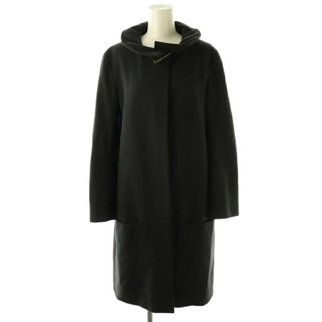 【中古】ジルサンダー JIL SANDER カシミール混 厚地の外套 アウター 羊毛 34 黒 /NR ■os レディース 【ベクター 古着】 260121
