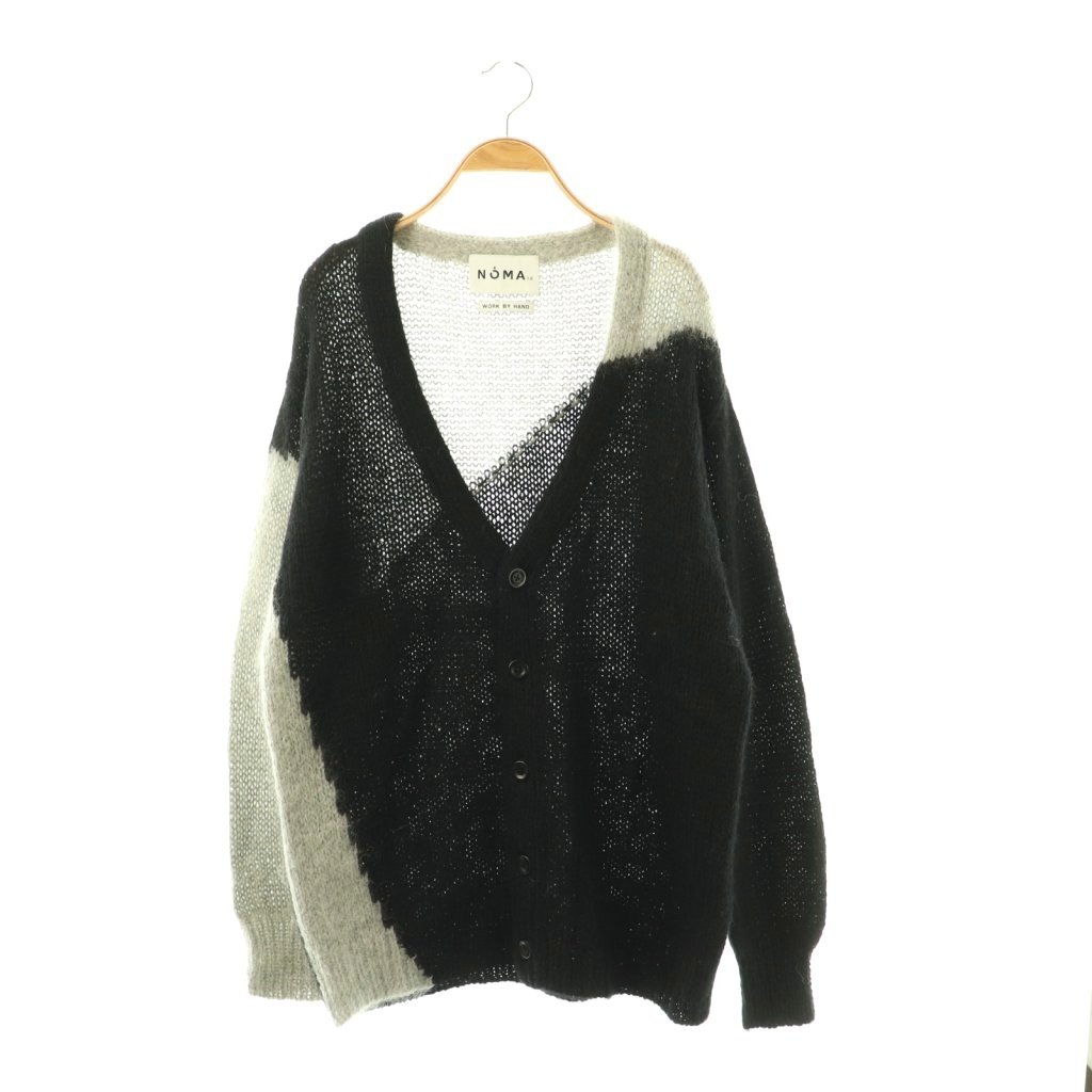 【中古】ノーマティーディー NOMA t.d. Hand Knitted Mohair Cardigan ニットカーディガン 2 ブラック グレー /ES ■OS ■SH メンズ 【ベクトル 古着】 260120