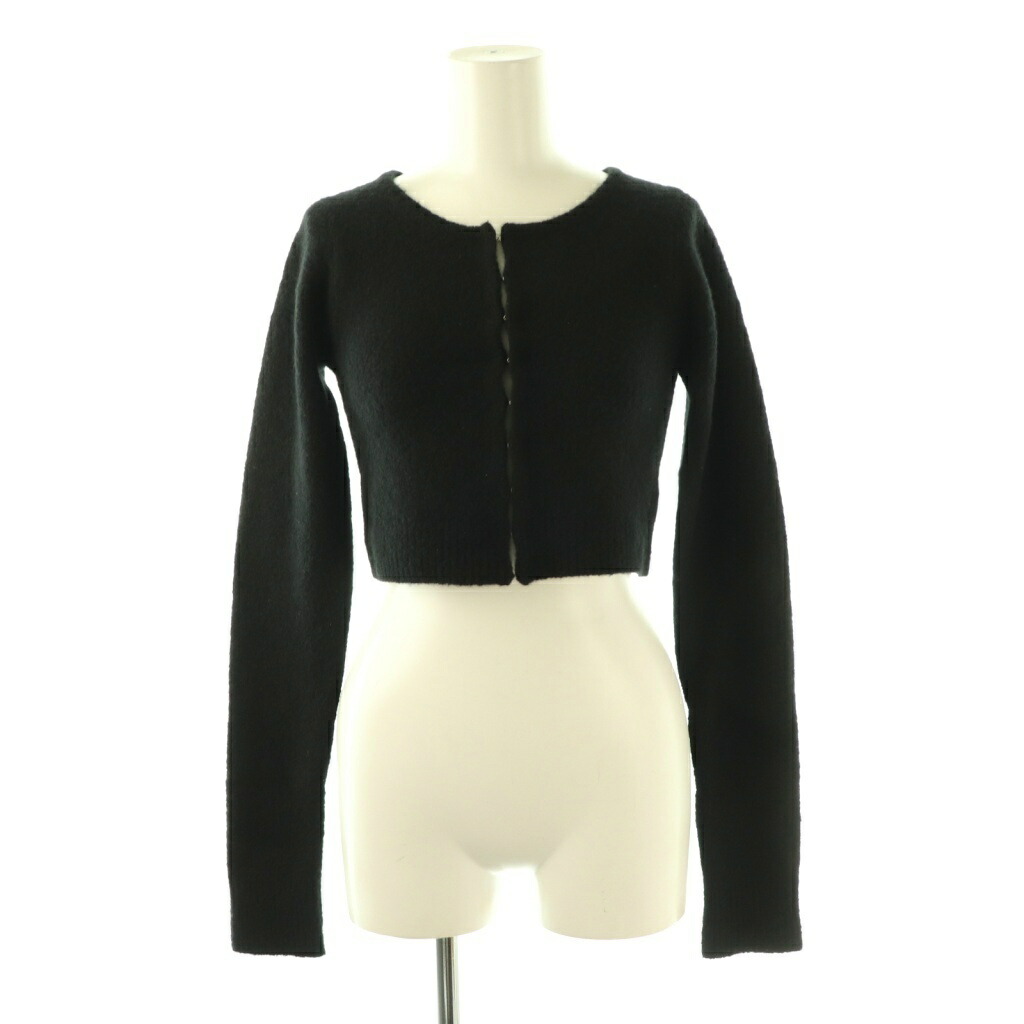 【中古】ヨービオトープランジェリー yo BIOTOP 23AW Cashmere hock cardigan カーディガン ニット クロップド F 黒 /CX ■OS ■SH レディース 【ベクトル 古着】 260119|ブランド古着ベクトルプレミアム店