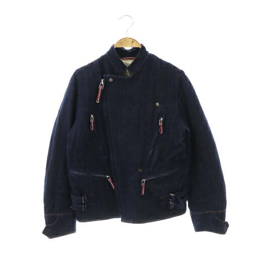 【中古】フォーティーファイブアールピーエム  45R 45rpm インドカディデニムの908ライダースジャケット ジップアップ 2 米国海軍 /DO ■os レディース 【ベクター 古着】 260120