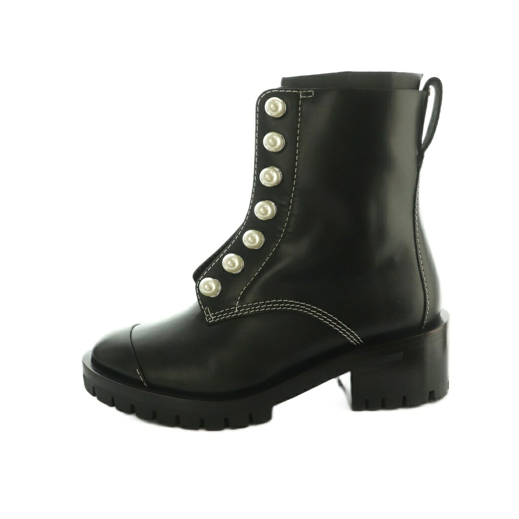 【中古】3.1 フィリップリム 3.1 phillip lim Hayett Lug Sole Zipper Boot With Pearl ショートブーツ 36 23.0cm 黒 SHP7-T392SLE /MI ■OS レディース 【ベクトル 古着】 260121｜ブランド古着ベクトルプレミアム店