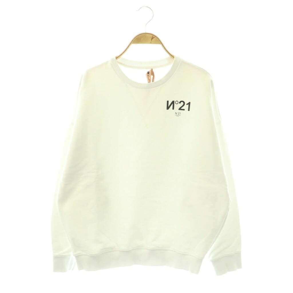 【中古】ヌメロヴェントゥーノ N°21 23SS ロゴタイプ 流汗 ティーシャツ 長袖 36 白いこと /HK ■os レディース 【ベクター 古着】 260120 レディースファッション-スウェット・トレーナー-トップス