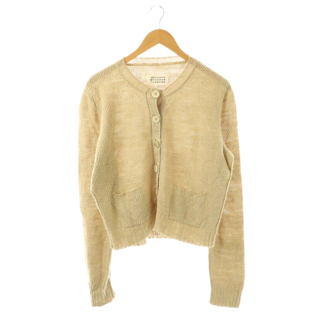 【中古】メゾンマルジェラ 1 Maison Margiela 1 10 23SS S51HP0004 Banana Knitted Long-Sleeve カーディガン 長袖 M ベージュ /NR ■OS レディース 【ベクトル 古着】 260131