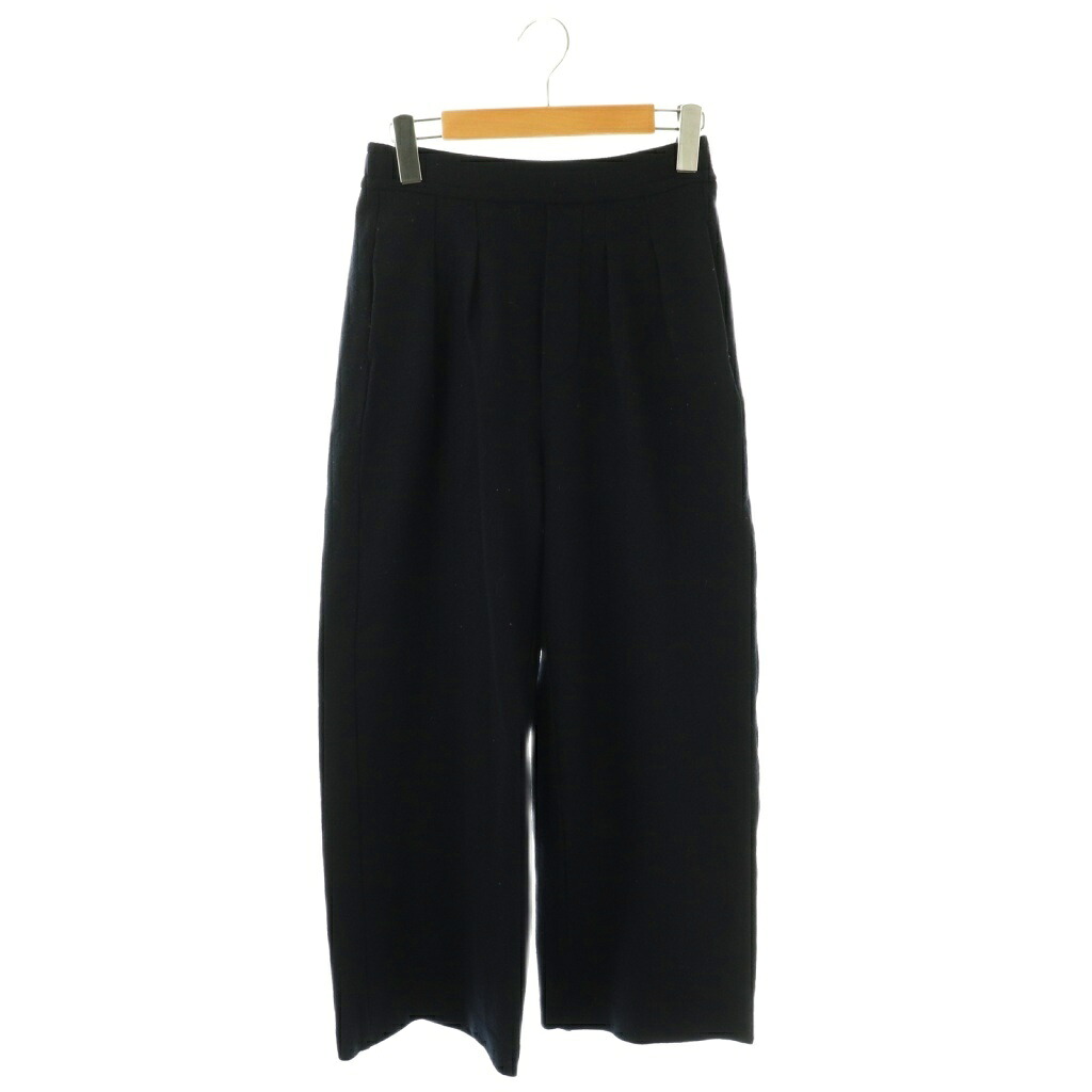 【中古】ギャルリーヴィー GALERIE VIE トゥモローランド 25AW ミルドスムース タックワイドパンツ 32 紺 ネイビー /AQ ■OS レディース 【ベクトル 古着】 260128