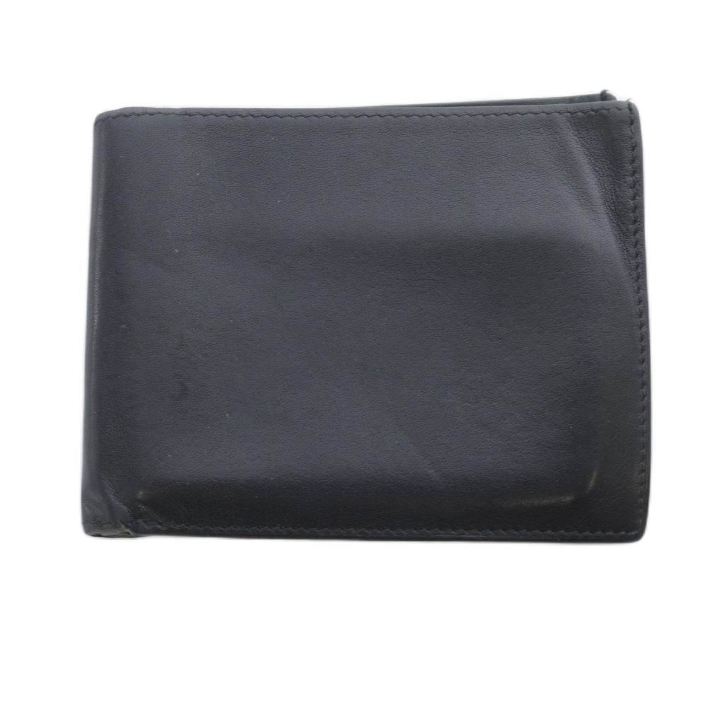 【中古】エルメス HERMES シチズンツイル パウダーコンパクト 歌留多 紙入れ なめし革 銭入れ ロゴタイプ 黒 黒いこと /SR ■OH メンズ 【ベクター 古着】 260203