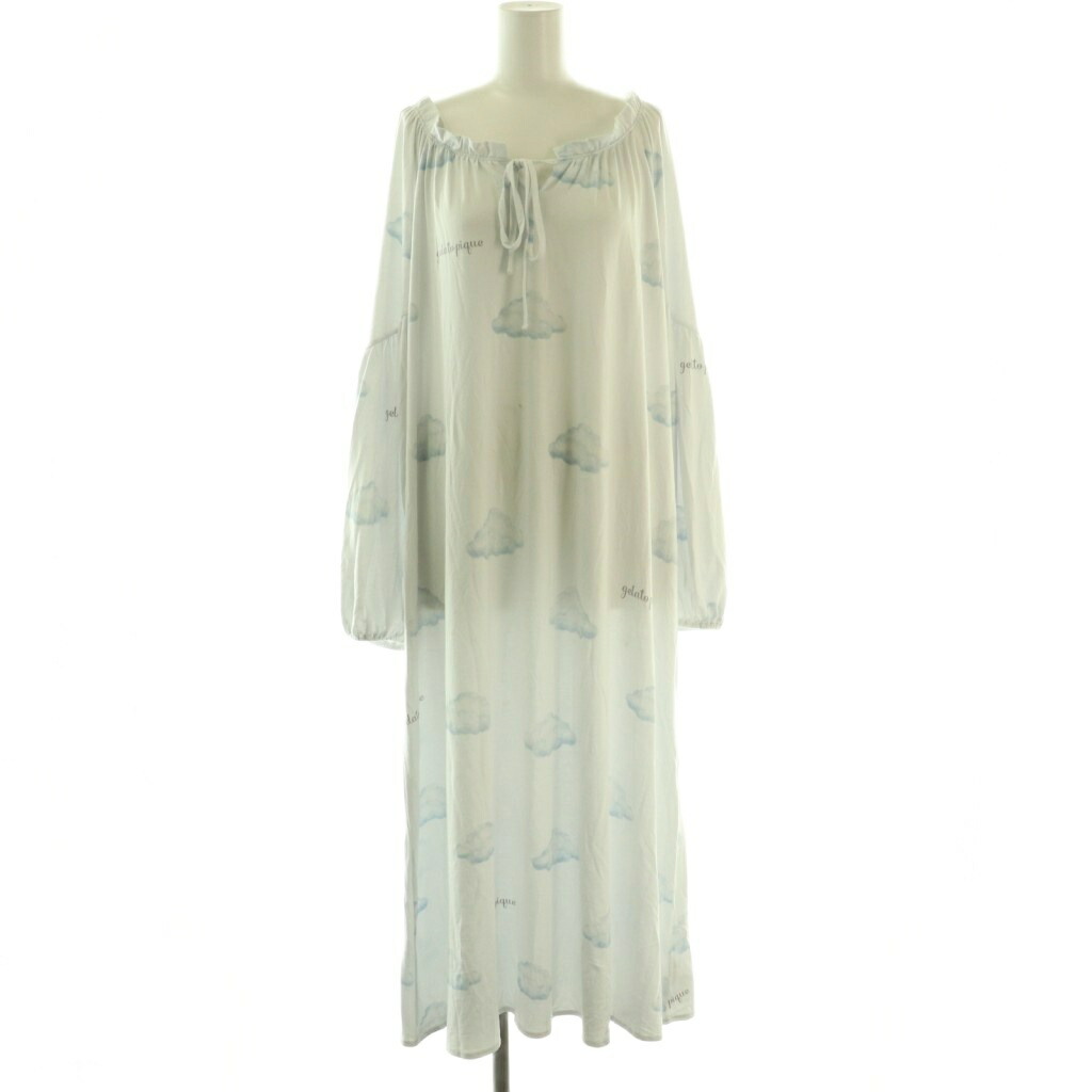 楽天市場】ジェラートピケ 未使用 花柄 長袖 カップ付き ワンピース F