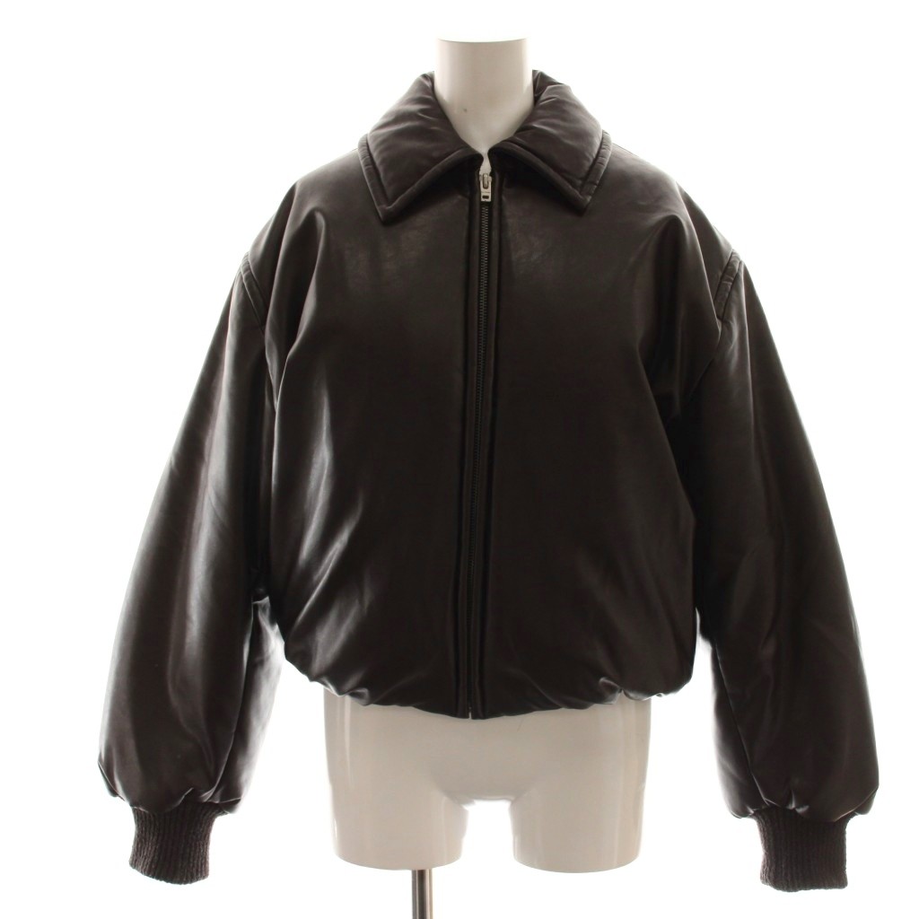 【中古】アクネ ストゥディオズ Acne Studios FN-WN-OUTW000878 コーティング ボンバージャケット アウター ジップアップ ブルゾン 中綿 30 茶 ブラウン /NR ■OS レディース 【ベクトル 古着】 260203