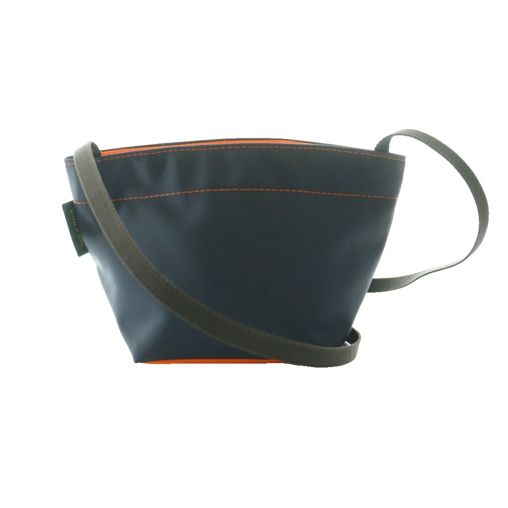 【中古】エルベシャプリエ Herve Chapelier ナイロン舟型ショルダーバッグXS 紺 ネイビー オレンジ 1927N /SS ■OS レディース 【ベクトル 古着】 260205