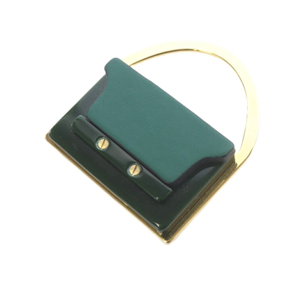 【中古】マルニ MARNI トランク型 ブローチ 緑 グリーン ゴールド色 黒 ブラック /SR レディース 【ベクトル 古着】 260224