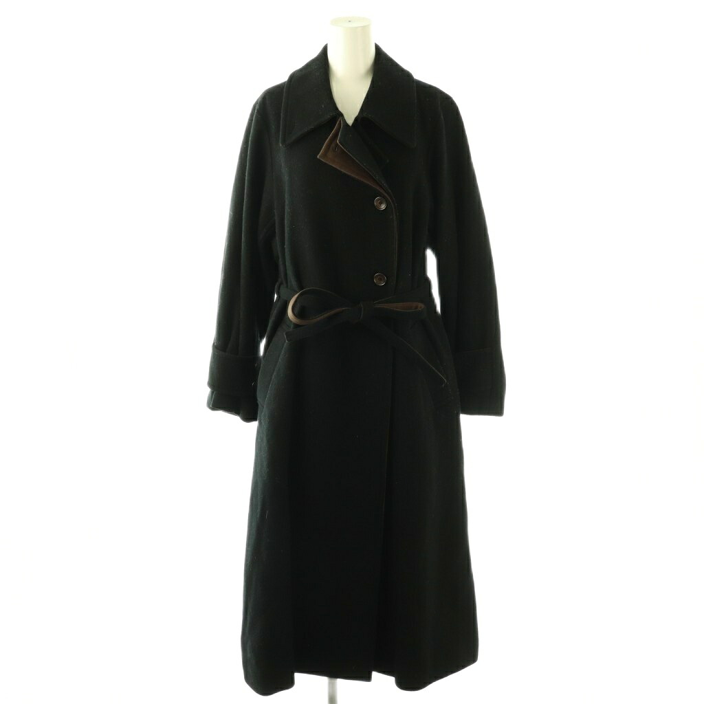 【中古】アメリヴィンテージ Ameri VINTAGE 24AW EDGE FLARE WOOL COAT コート アウター ロング S ブラック カーキブラウン /DO ■OS レディース 【ベクトル 古着】 260202|ブランド古着ベクトルプレミアム店