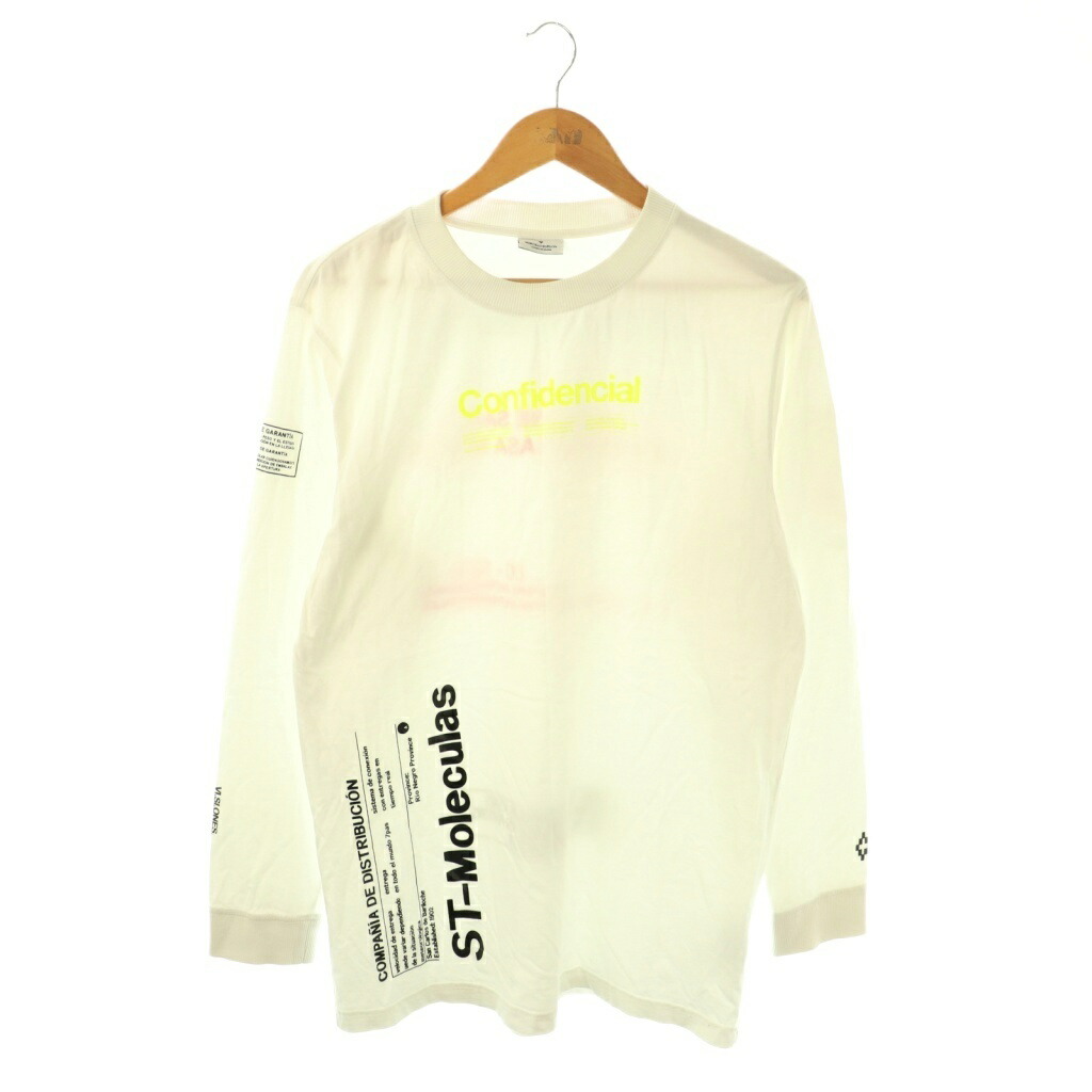 【中古】マルセロバーロン マルセロブロン MARCELO BURLON Confidencial カットソー Tシャツ 長袖 コットン M 白 /NR ■OS ■AD メンズ 【ベクトル 古着】 260225