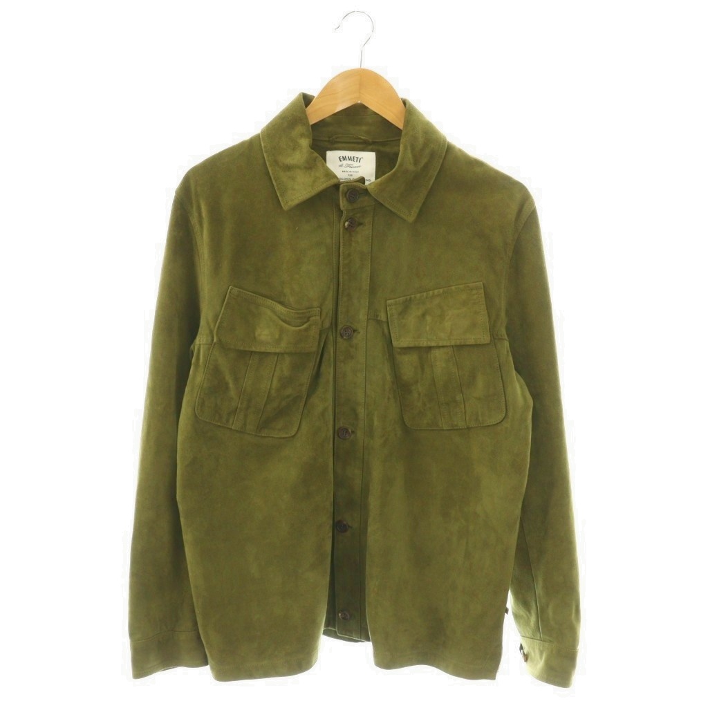 【中古】エンメティ EMMETI ×COLONY CLOTHING NOLAN ゴートスウェード ジャケット 46 カーキ /HK ■OS ■AD メンズ 【ベクトル 古着】 260203