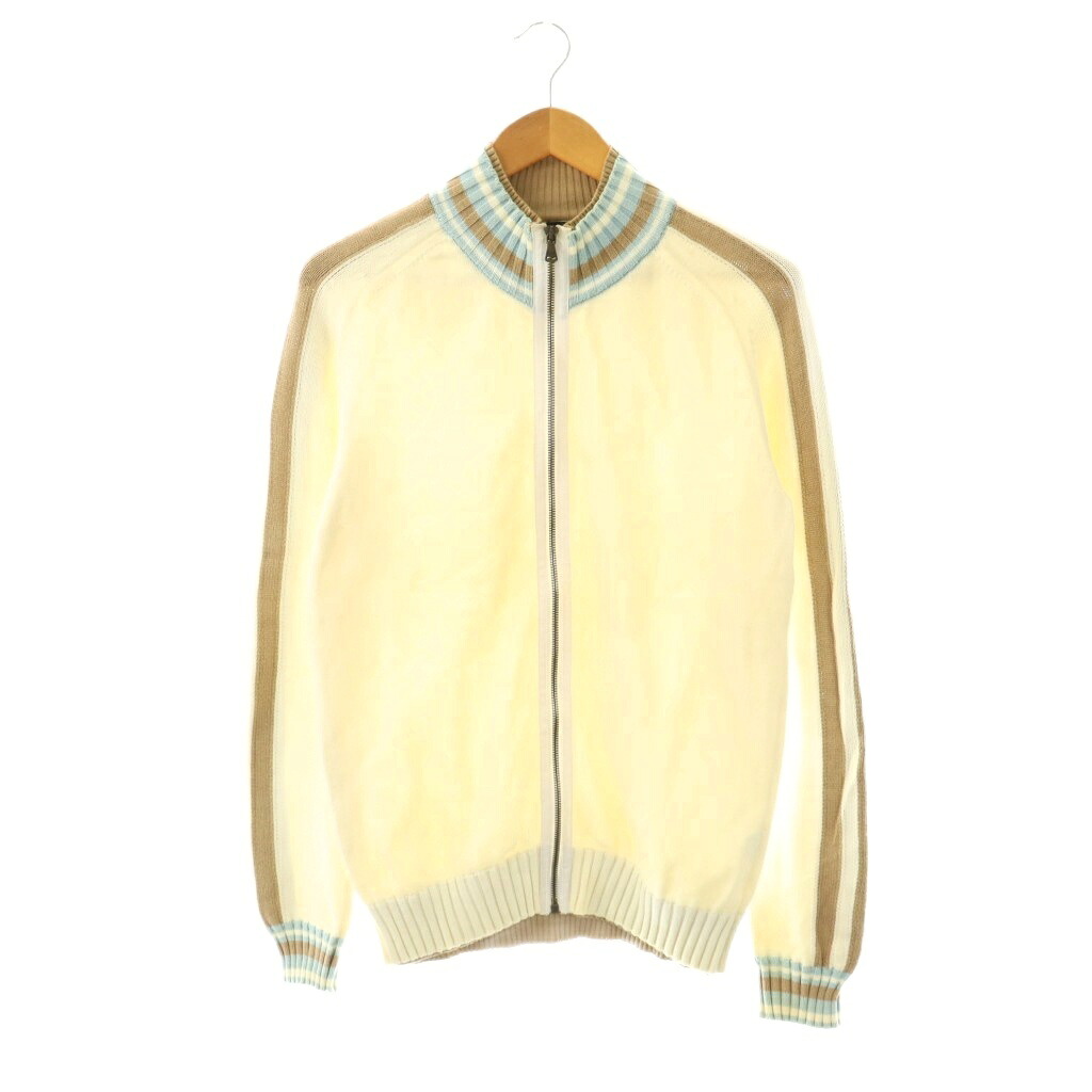 【中古】ディー\u0026重力加速度 弗ガバ ドルチェ\u0026ガッバーナ D\u0026G 編み物上衣 ジップアップ 上衣 M 象牙色 /DF ■os メンズ 【ベクター 古着】 260219