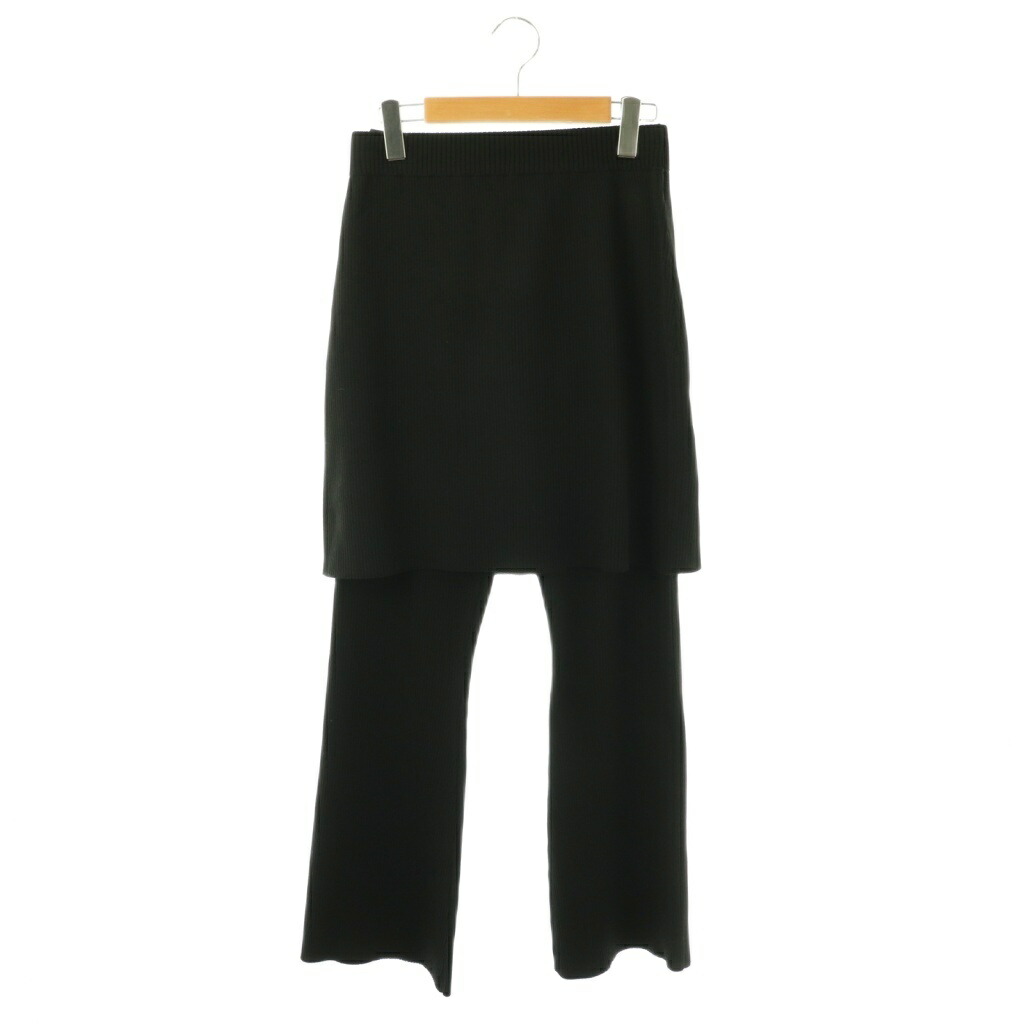 【中古】サロン SALON 24AW 2点セット リブ レギンス ミニスカート F ブラック /DO ■OS レディース 【ベクトル 古着】 260210