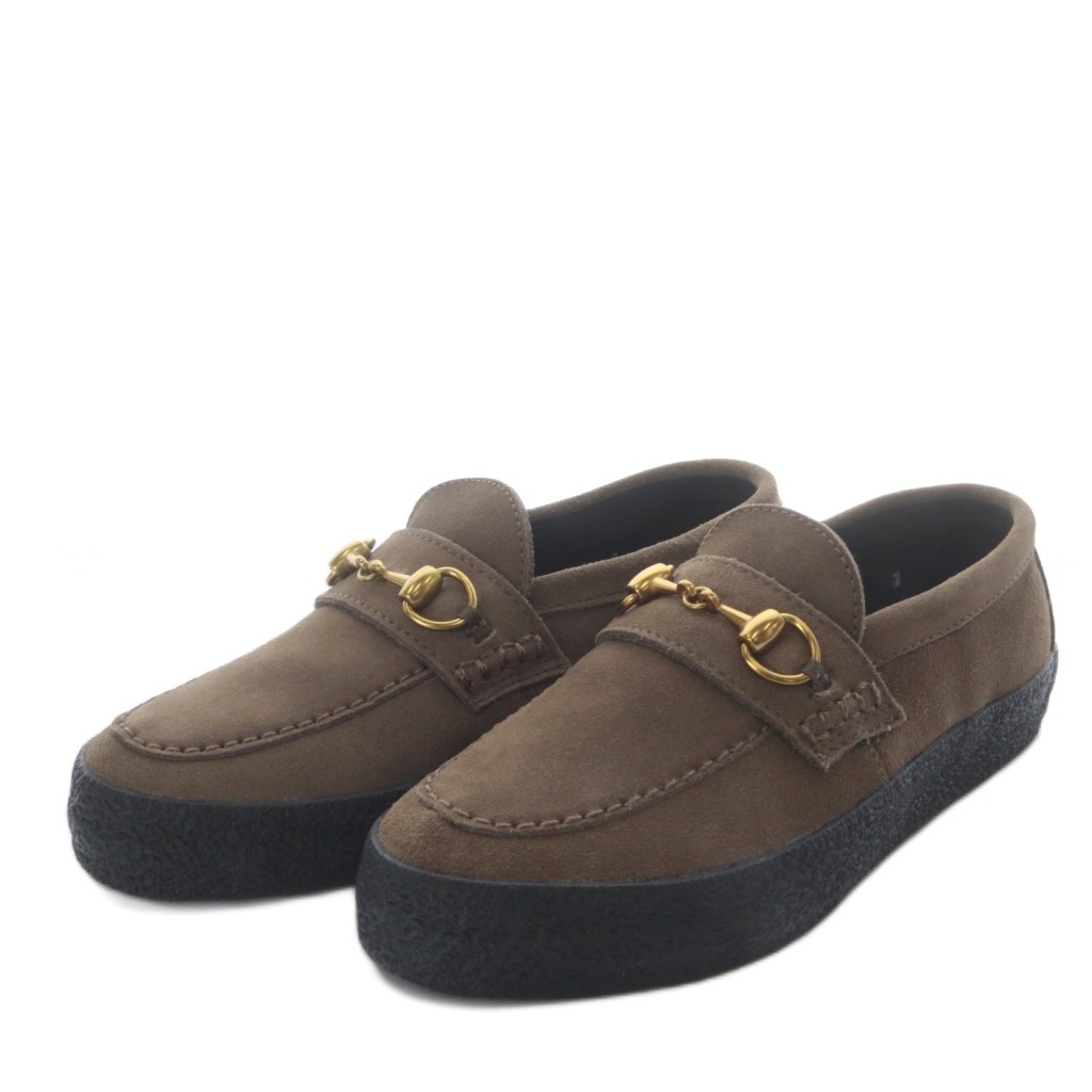 【中古】未当て嵌める品 コンバース CONVERSE Spick and Span取りまわし 25SS CS BITLOAFER SK 置き目毛皮 スリッポン スエードクロス US4 赤銅色 /YO19 レディース 【ベクター 古着】 260217