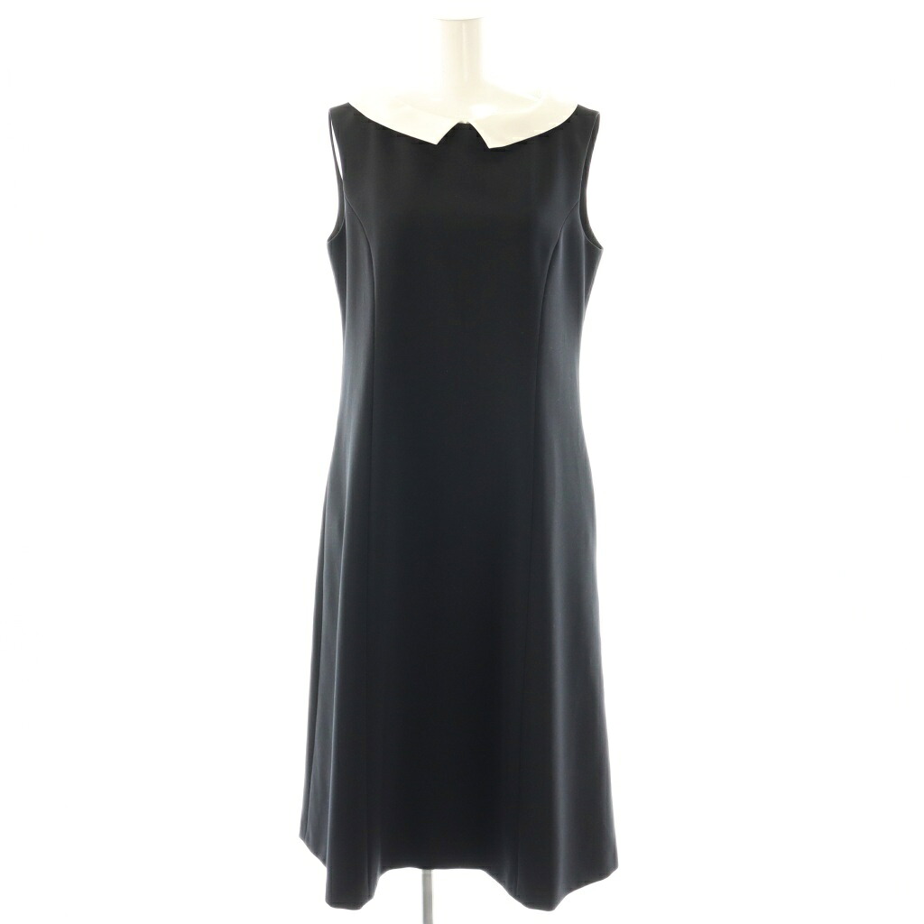 【中古】フォクシーニューヨーク FOXEY NEW YORK 43092 Dress Luisa ワンピース ロング ノースリーブ 40 ブラック /HK ■OS レディース 【ベクトル 古着】 260216