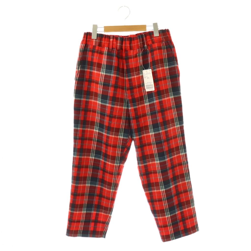 【中古】未使用品 ジャーナルスタンダード ラックス JOURNAL STANDARD LUXE サキソニーチェック サルエル パンツ L 赤 レッド 黒 ブラック /AQ ■OS レディース 【ベクトル 古着】 260218 6,745円